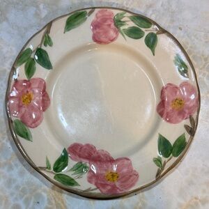 Franciscan Cream Dinner Plate with Pink Floral Design